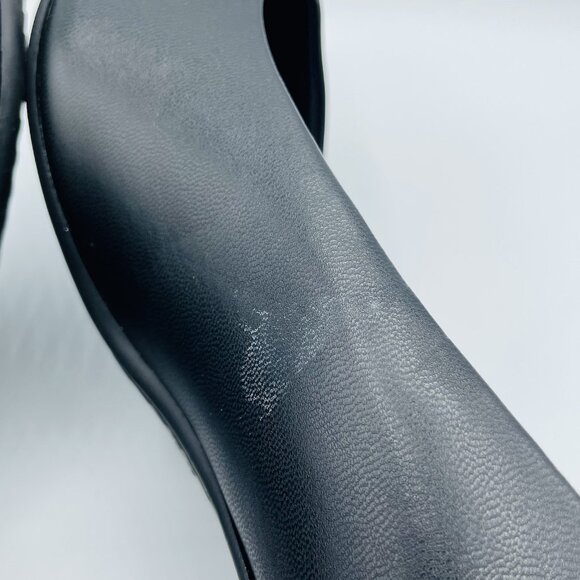 Time and Tru Shoes Womens Size 7.5 Wide Black Kitten Heels Slip On Career Office - Picture 9 of 12